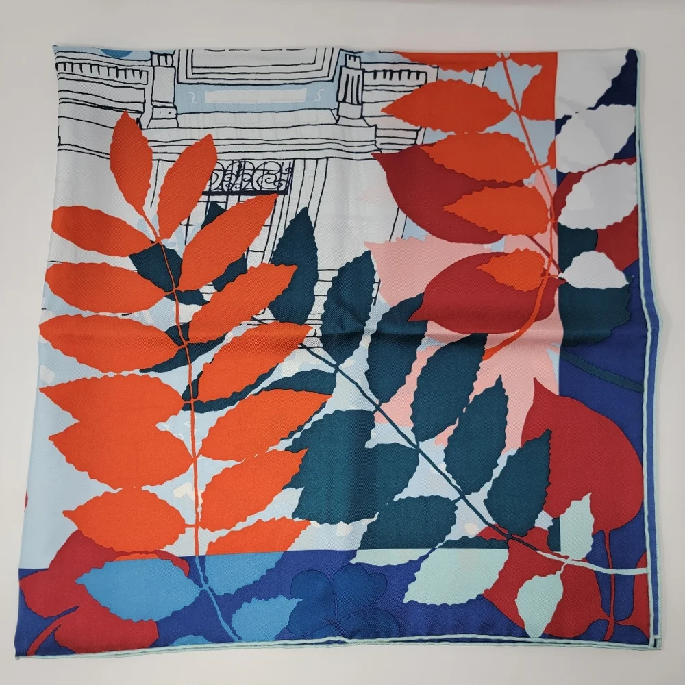 Christian Dior Multicolor Achitectural Design 100% Silk Scarf